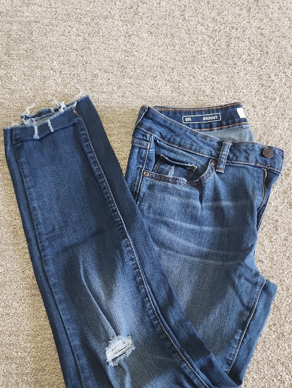 Skinny Women's Blue Distressed Skinny Jeans